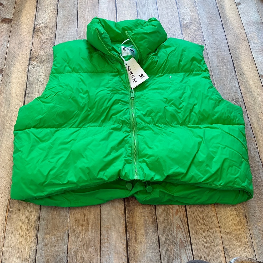 NWT Zyia Green Elevate Puffer Vest size XXL